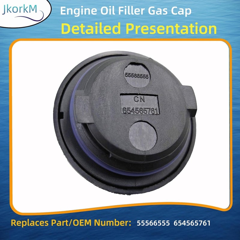 JkorkM 55566555 Engine Oil Filler Cap, Engine Oil Cap Black Fits 2008-2013 Chevrolet Cruze 1.4L 1.8L OEM 654565761. - Image 3